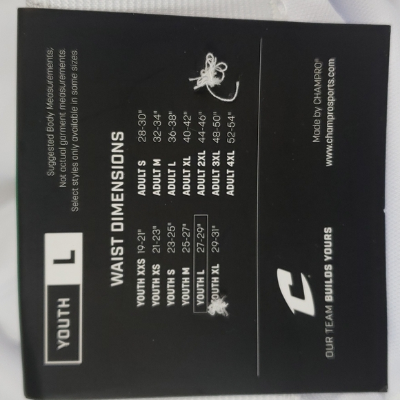 Champro MVP Series white open bottom baseball pants Size Large NWT - Picture 8 of 10